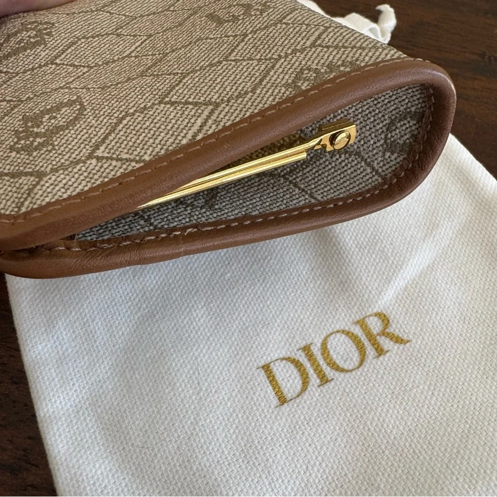 Dior Vintage Honeycomb Coin Pouch EUC